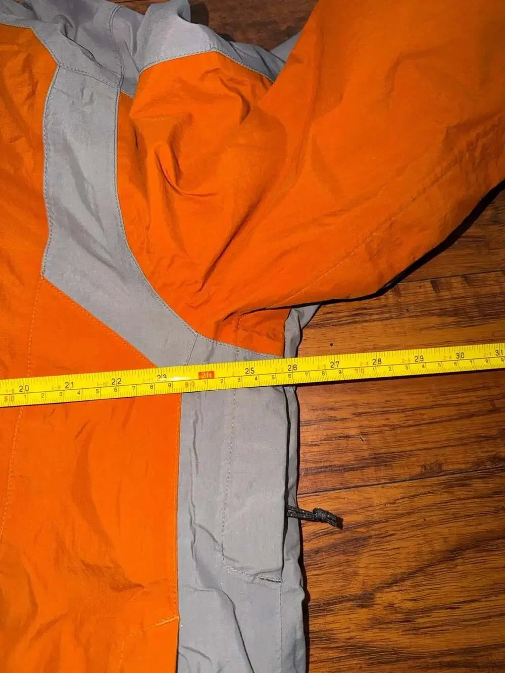 The North Face HyVent Orange and Gray Hooded Winter Jacket